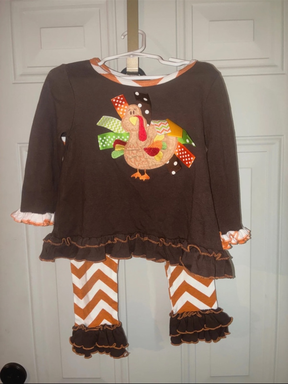 Brown Turkey Applique Kids Costume Set - Brand Not Specified
